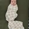 Muslin blanket - Taupe checkered