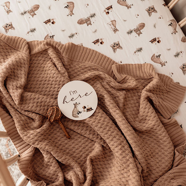 Knit blanket - Hazelnut
