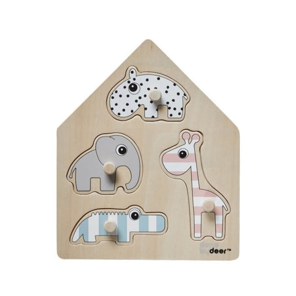 Puzzle bébé en bois Lalee Done by Deer (12 mois et +) - Dröm Design