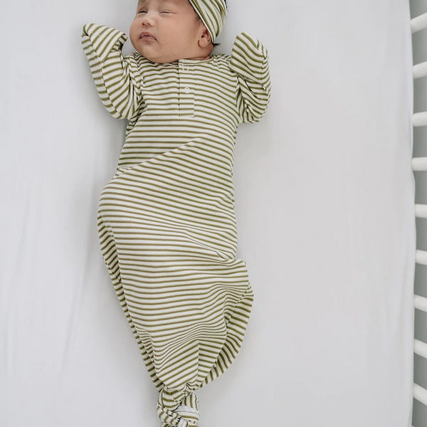 Gown - Olive stripes 