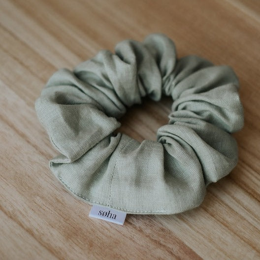 Women scrunchie - Salvia linen