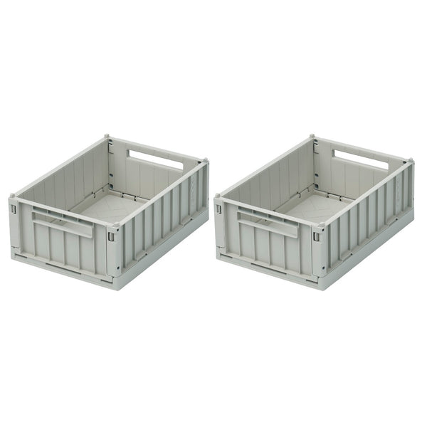 Weston storage box SMALL - Pack of 2 - Dove blue 