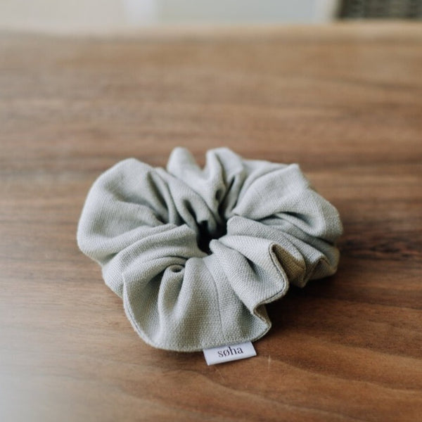 Women scrunchie - Sage linen