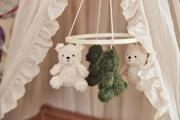 Baby mobile - Teddy bear green/natural
