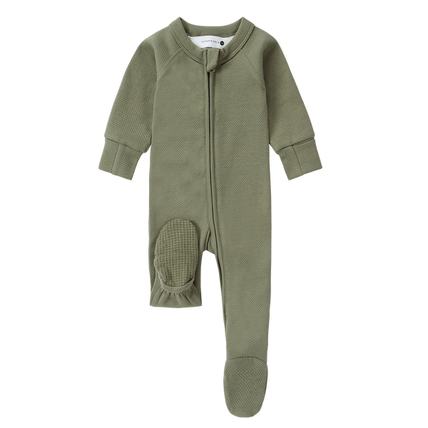 Pyjama à zip coton bio - Moss